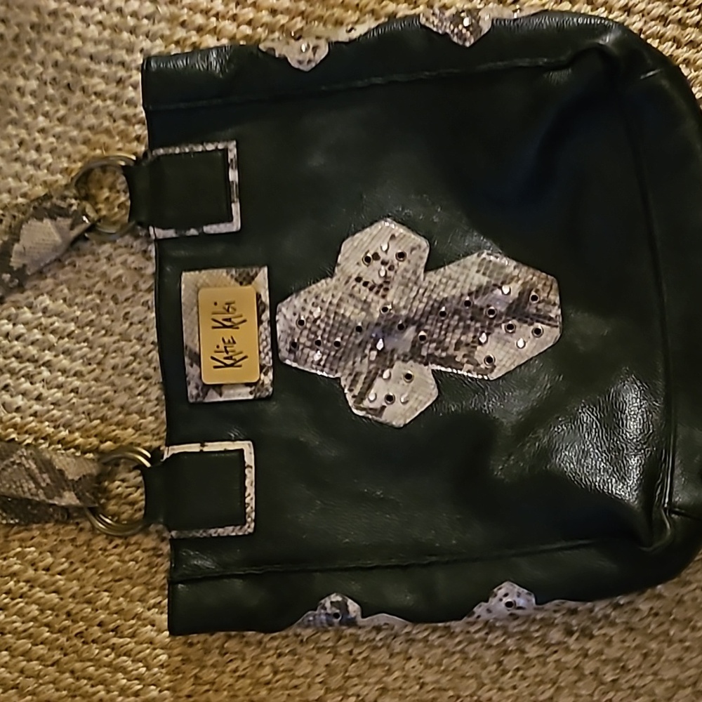 Katie Kalsi black leather bag